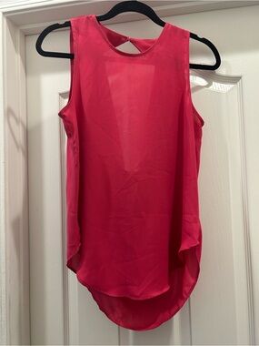 Wayf Hot Pink Sleeveless sheer Camisole
